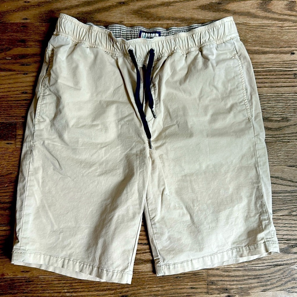 Johnnie O pull on cotton khaki shorts size 30 EUC